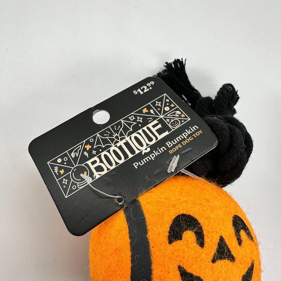 2 Bootique Pumpkin Bumpkin Halloween Plush Rope Dog Toys New With Tags - Picture 8 of 15